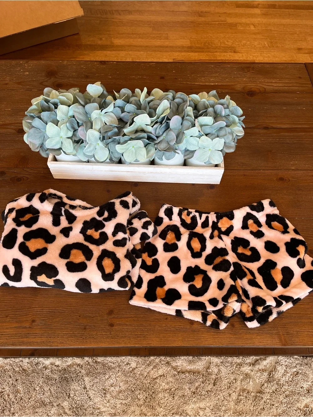 NWOT Girls Plush Leopard-Print Pajama
